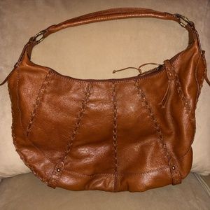 Gianna Bini Brown Leather Shoulder Bag